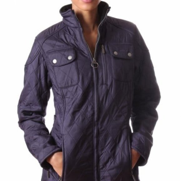 Barbour Jackets & Blazers - Barbour International Trials Polarquilt Women's Jacket Purple 10